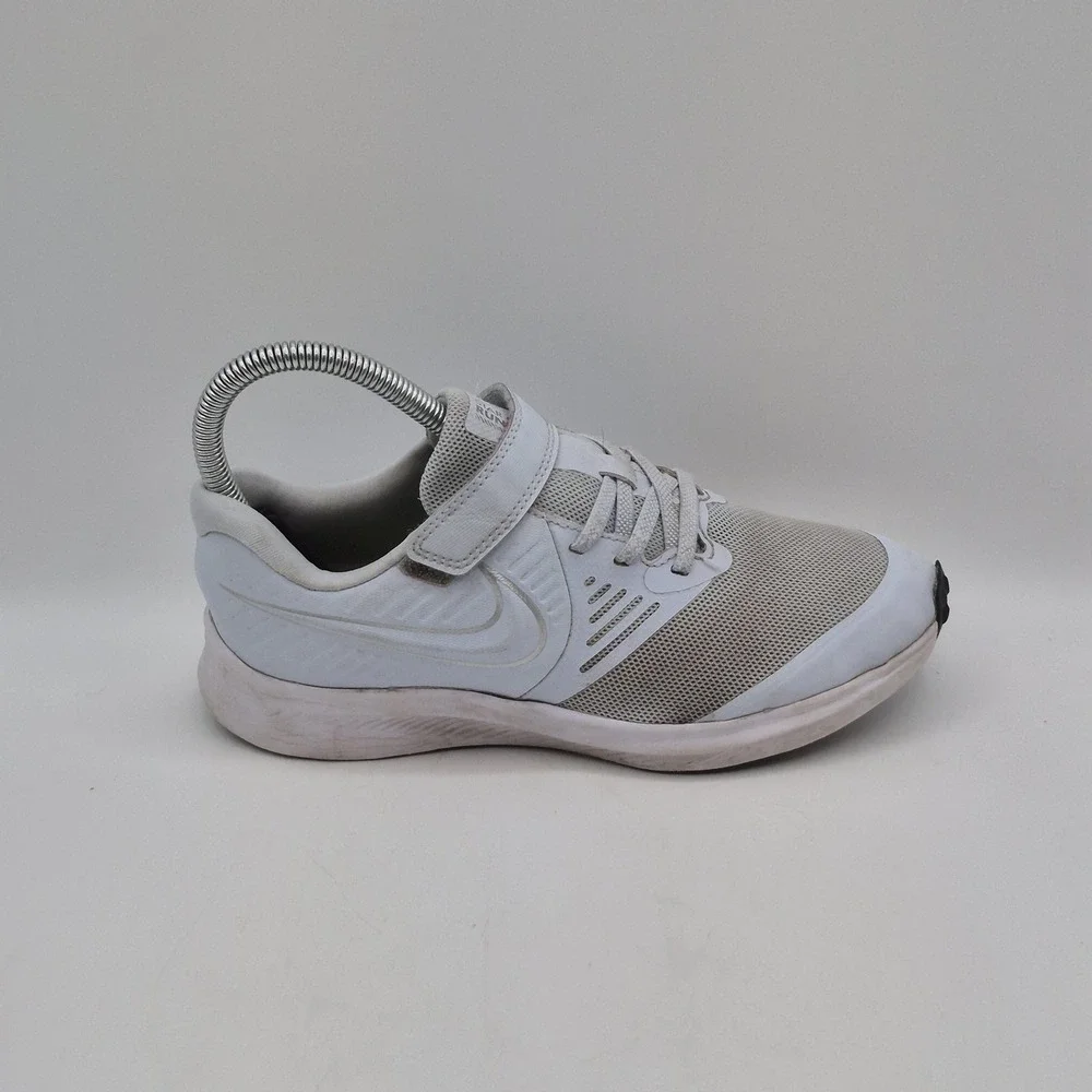 Nike Star Runner‎ 2 Shoes Youth Size 3Y White Gray Running Sneakers AT1801-401